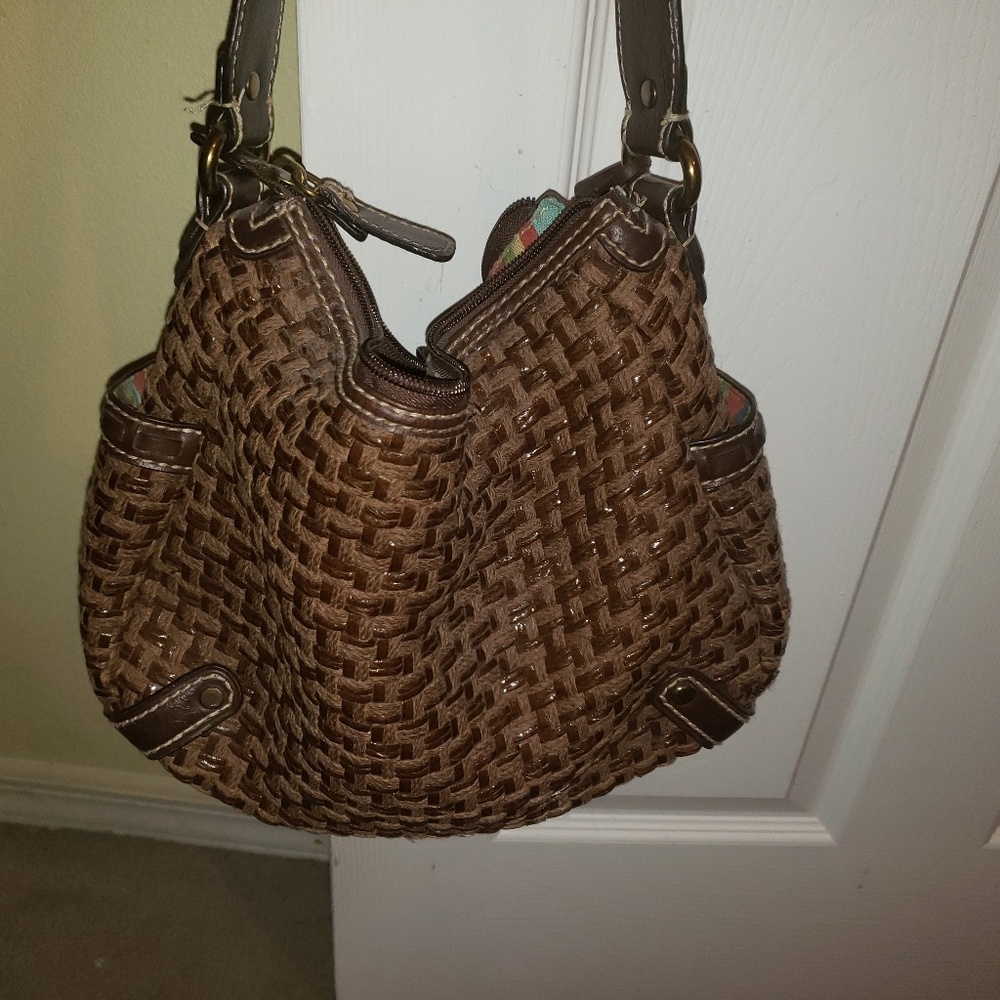 Fossil Wicker style purse